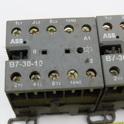 ABB B7-30-10 Auxiliary Contact 600V 16A 24V 40-450Hz Coil Lot Of 2