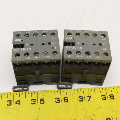 ABB B7-30-10 Auxiliary Contact 600V 16A 24V 40-450Hz Coil Lot Of 2