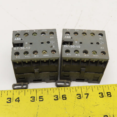 ABB B7-30-10 Auxiliary Contact 600V 16A 24V 40-450Hz Coil Lot Of 2