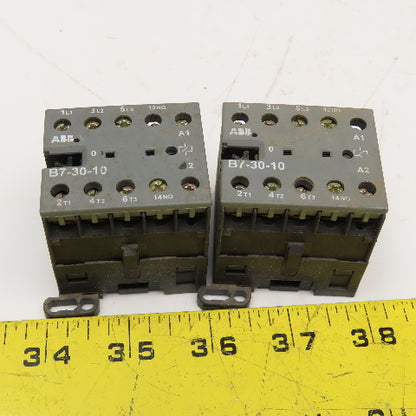 ABB B7-30-10 Auxiliary Contact 600V 16A 24V 40-450Hz Coil Lot Of 2