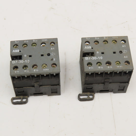 ABB B7-30-10 Auxiliary Contact 600V 16A 24V 40-450Hz Coil Lot Of 2