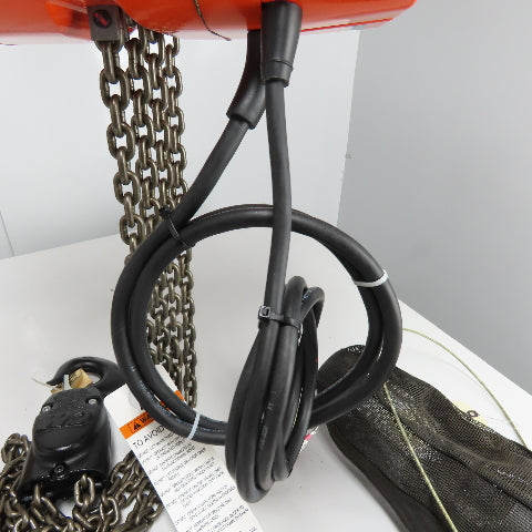 CM Model WH Valustar 1Ton 2000LB Electric Chain Hoist 10' Lift 8FPM 240/480V NEW