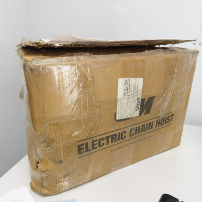 CM Model WH Valustar 1Ton 2000LB Electric Chain Hoist 10' Lift 8FPM 240/480V NEW