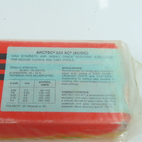 Arctec 223 XC 4.0-5/32 Medium Carbon Steel & Cast (AC/DC) Electrodes 5.0kg
