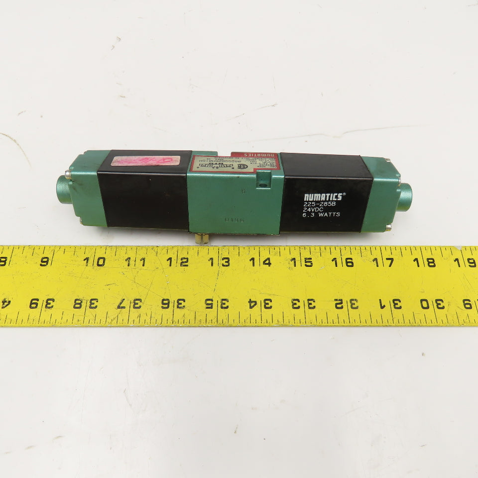 Numatics 082SS625M015M 5/3 Position Closed Center Pneumatic Solenoid Valve 24VDC