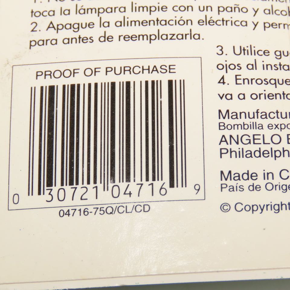 Abco 04716 120V 75W Halogen Lamp Light Bulb E-11 Mini-Can Base Lot Of 2