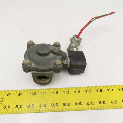 Asco EF8210G4 Red Hat 1" NPT Solenoid Valve 5-150PSI Air Inert Gas 120V