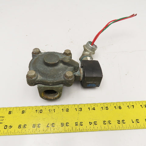 Asco EF8210G4 Red Hat 1" NPT Solenoid Valve 5-150PSI Air Inert Gas 120V