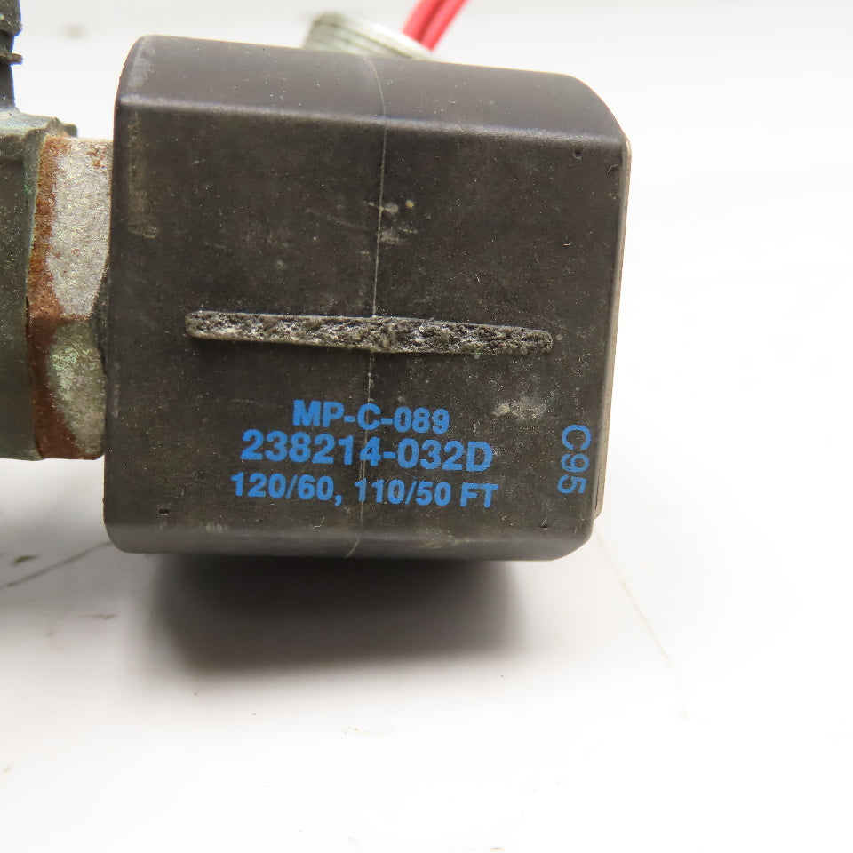 Asco EF8210G4 Red Hat 1" NPT Solenoid Valve 5-150PSI Air Inert Gas 120V