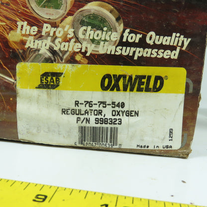 Esab R-76-75-540 998323 Oxweld Oxygen Pressure Regulator NEW