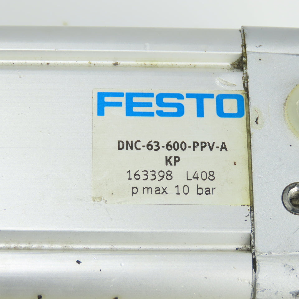 Festo DNC-63-600-PPV-A Double Acting Pneumatic Cylinder 63mm Bore 600mm Stroke