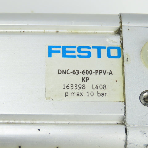 Festo DNC-63-600-PPV-A Double Acting Pneumatic Cylinder 63mm Bore 600mm Stroke