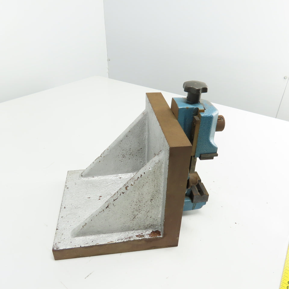 Machining Milling Vise W/ 1-3/16" Thick Cast Iron Right Angle Setup Plate 8"x 8"
