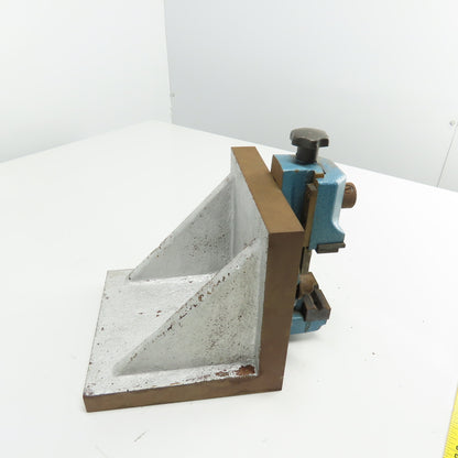 Machining Milling Vise W/ 1-3/16" Thick Cast Iron Right Angle Setup Plate 8"x 8"