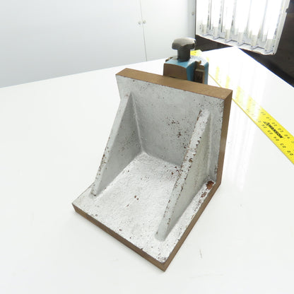 Machining Milling Vise W/ 1-3/16" Thick Cast Iron Right Angle Setup Plate 8"x 8"