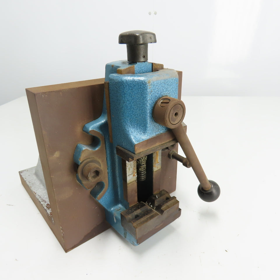 Machining Milling Vise W/ 1-3/16" Thick Cast Iron Right Angle Setup Plate 8"x 8"