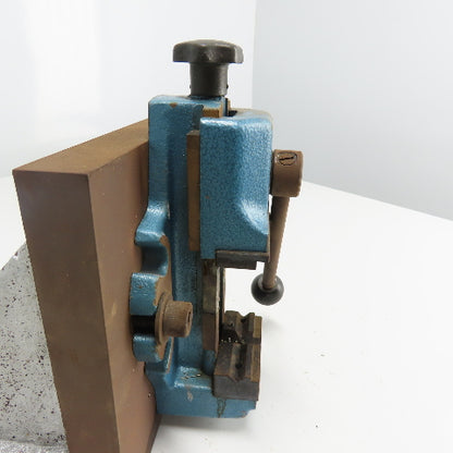 Machining Milling Vise W/ 1-3/16" Thick Cast Iron Right Angle Setup Plate 8"x 8"