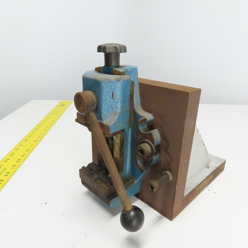 Machining Milling Vise W/ 1-3/16" Thick Cast Iron Right Angle Setup Plate 8"x 8"