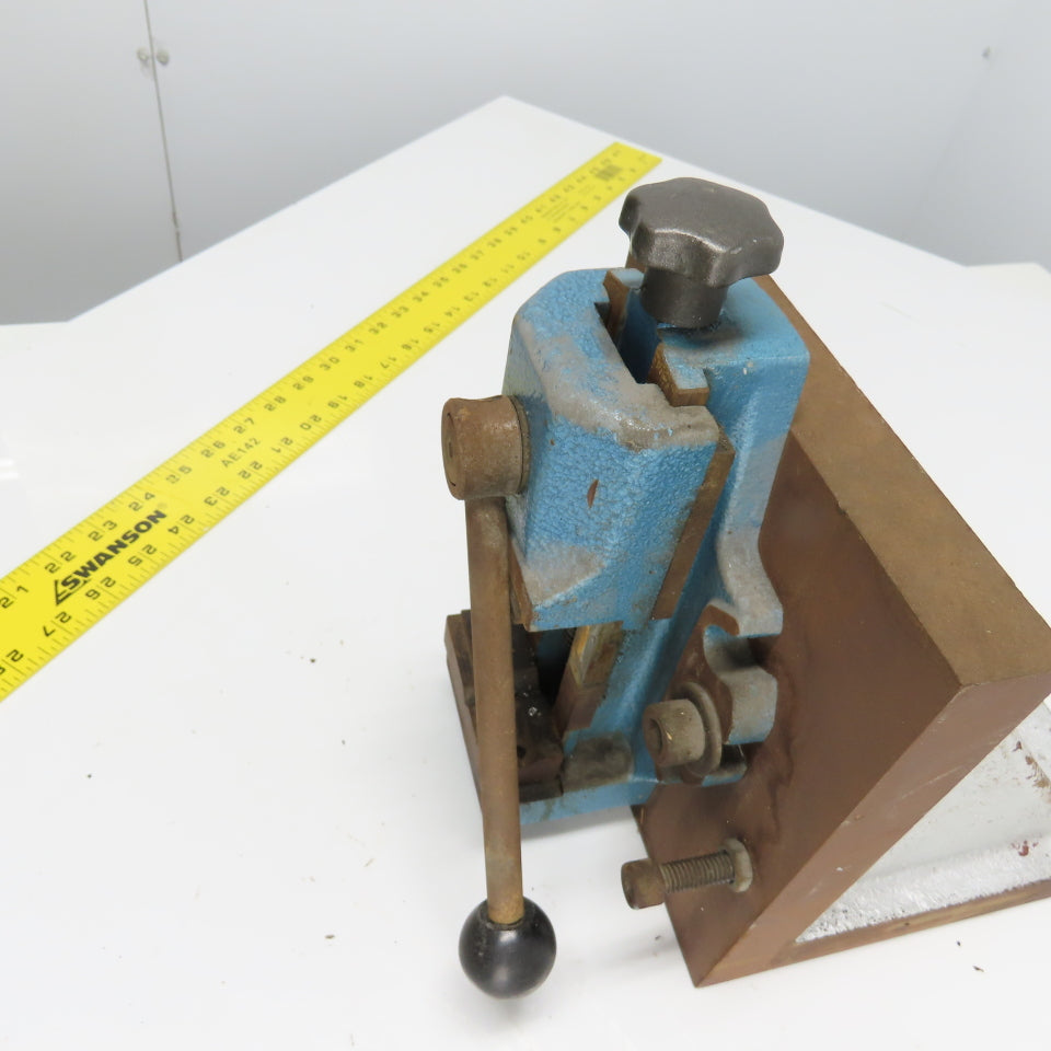 Machining Milling Vise W/ 1-3/16" Thick Cast Iron Right Angle Setup Plate 8"x 8"