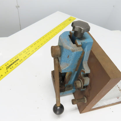 Machining Milling Vise W/ 1-3/16" Thick Cast Iron Right Angle Setup Plate 8"x 8"
