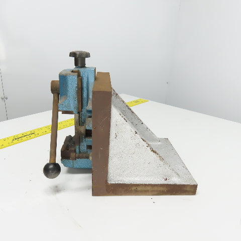 Machining Milling Vise W/ 1-3/16" Thick Cast Iron Right Angle Setup Plate 8"x 8"