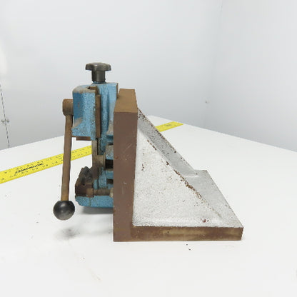 Machining Milling Vise W/ 1-3/16" Thick Cast Iron Right Angle Setup Plate 8"x 8"