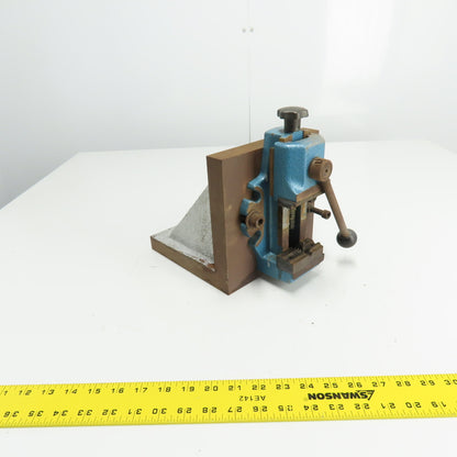 Machining Milling Vise W/ 1-3/16" Thick Cast Iron Right Angle Setup Plate 8"x 8"