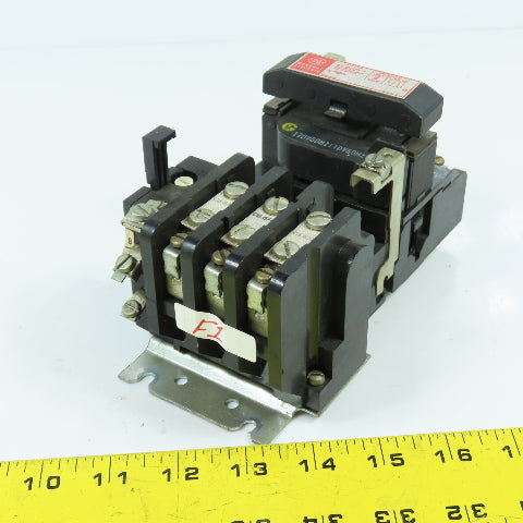General Electric CR208B100DMA Nema Size 0 Motor Starter 18A 600V 5HP 120V Coil