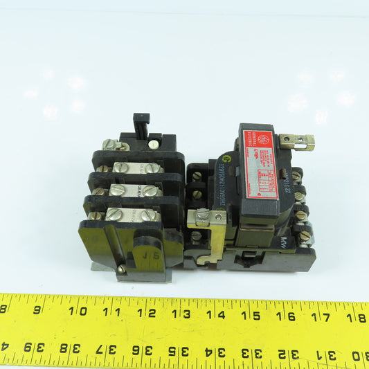 General Electric CR208B100DMA Nema Size 0 Motor Starter 18A 600V 5HP 120V Coil