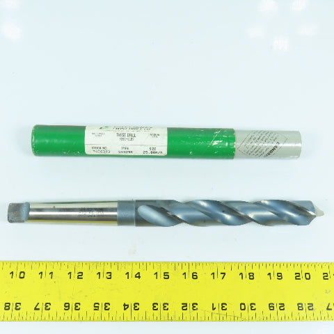 Precision Twist PTD 25mm HSS 90° Drill Bit 2-Flute 11" OAL Morse Taper MT3 USA