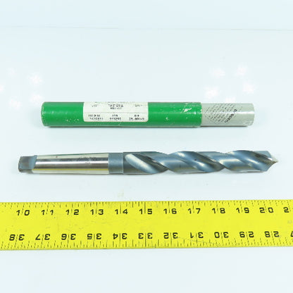 Precision Twist PTD 25mm HSS 90° Drill Bit 2-Flute 11" OAL Morse Taper MT3 USA