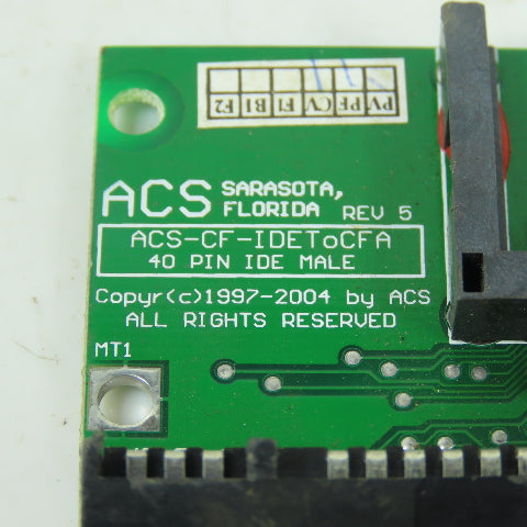 ACS ACS-CF-IDEToCFA Rev 5 40 Pin IDE Male Compact Flash Adapter