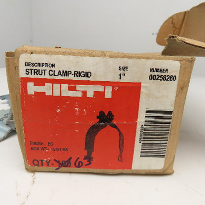 Hilti 1" Strut Clamp Electrogalvanized Steel Lot Of 60