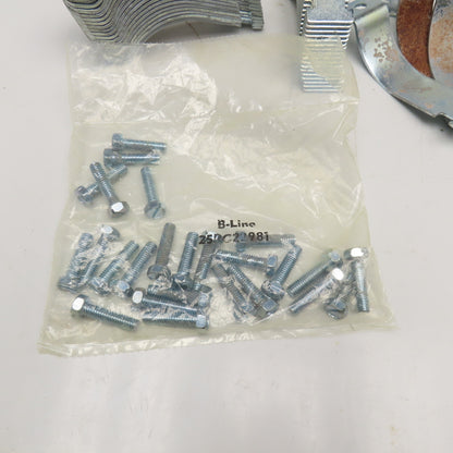 Cooper B2015 3" Strut Clamp Zinc Steel Lot Of 40 Pairs Missing Screws See Info.