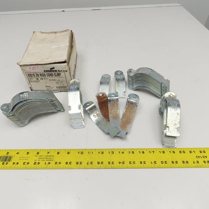 Cooper B2015 3" Strut Clamp Zinc Steel Lot Of 40 Pairs Missing Screws See Info.