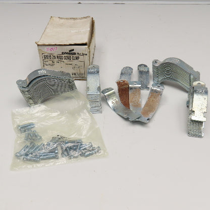 Cooper B2015 3" Strut Clamp Zinc Steel Lot Of 40 Pairs Missing Screws See Info.