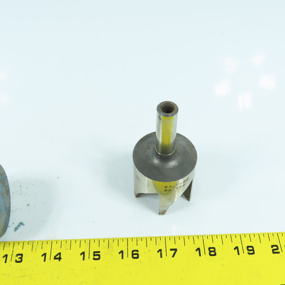 Greenfield 43mm Hole Cutter W/ 1/4" Pilot HS TRW 1/2" Shank 5-Flute