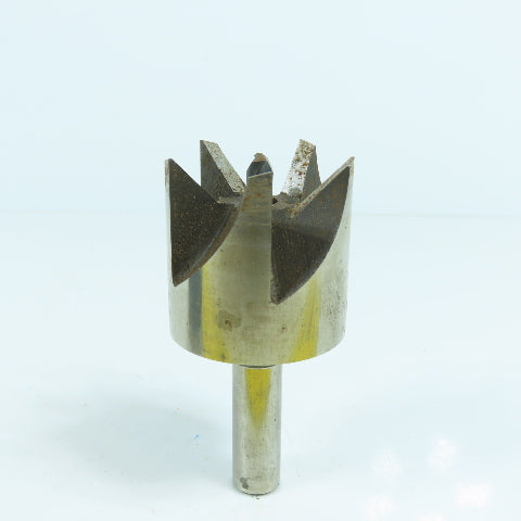 Greenfield 43mm Hole Cutter W/ 1/4" Pilot HS TRW 1/2" Shank 5-Flute