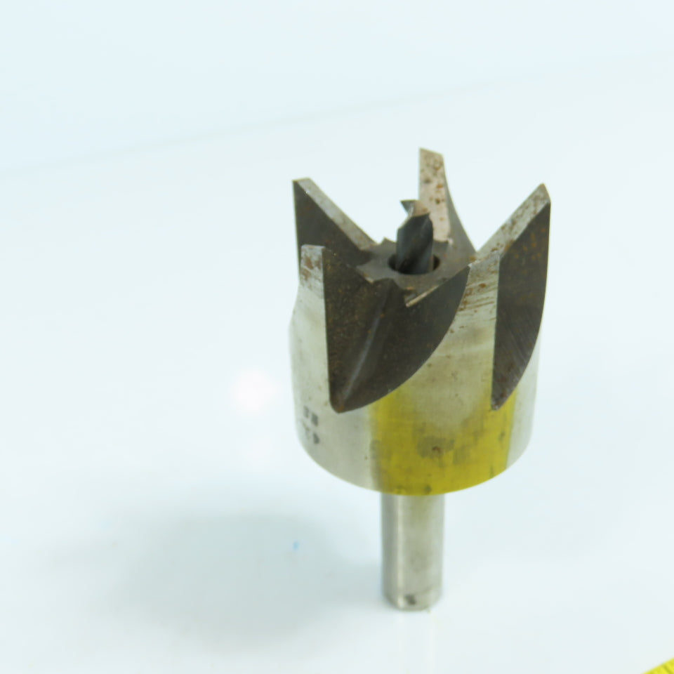 Greenfield 43mm Hole Cutter W/ 1/4" Pilot HS TRW 1/2" Shank 5-Flute