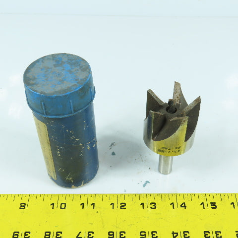 Greenfield 43mm Hole Cutter W/ 1/4" Pilot HS TRW 1/2" Shank 5-Flute