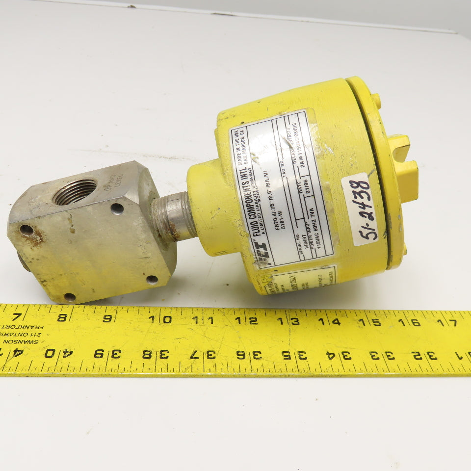 FCI FR40-4 Model 29/30A2A 115VAC Flow Meter 3/4" NPT Stainless Steel