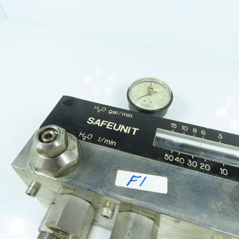 John Crane Safeunit Stainless Steel Water Control /Monitoring Manifold 15GPM LPM