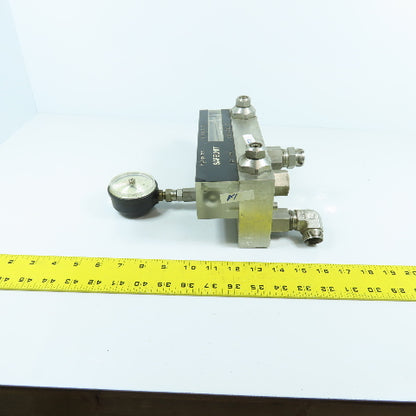 John Crane Safeunit Stainless Steel Water Control /Monitoring Manifold 15GPM LPM