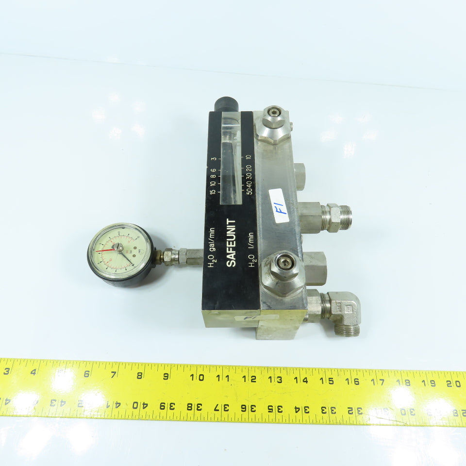 John Crane Safeunit Stainless Steel Water Control /Monitoring Manifold 15GPM LPM