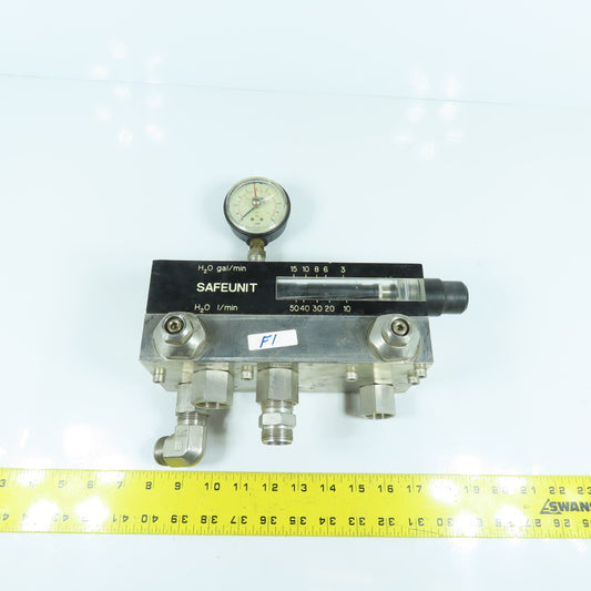John Crane Safeunit Stainless Steel Water Control /Monitoring Manifold 15GPM LPM