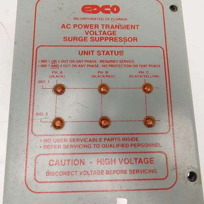 EDCO BMC480Y-125R AC Power Transient Voltage Surge Suppressor 277/480V 3Ph