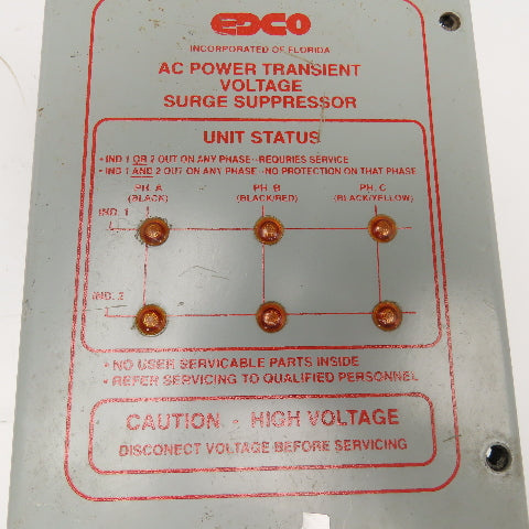 EDCO BMC480Y-125R AC Power Transient Voltage Surge Suppressor 277/480V 3Ph