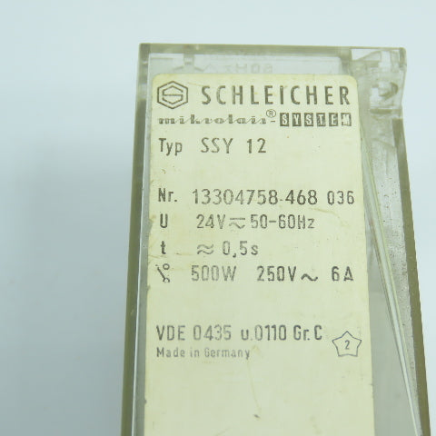 Schleicher SSY 12 13304758-468036 Time Delay Relay