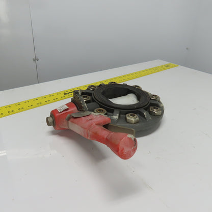 TVI 4" DN100 Thermoplastic PVC Butterfly Valve W/ Handle