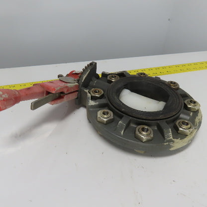 TVI 4" DN100 Thermoplastic PVC Butterfly Valve W/ Handle